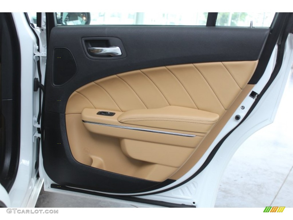 2013 Dodge Charger R/T Max Black/Tan Door Panel Photo #81573498