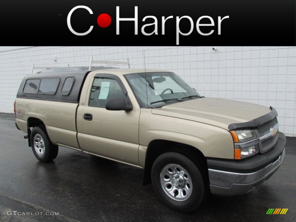 2005 Silverado 1500 Regular Cab 4x4 - Sandstone Metallic / Dark Charcoal photo #1