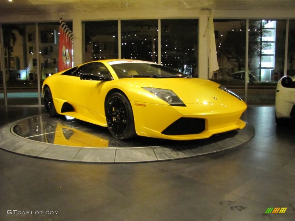2009 Murcielago LP640 Coupe E-Gear - Giallo Evros (Pearl Yellow) / Nero Perseus photo #31