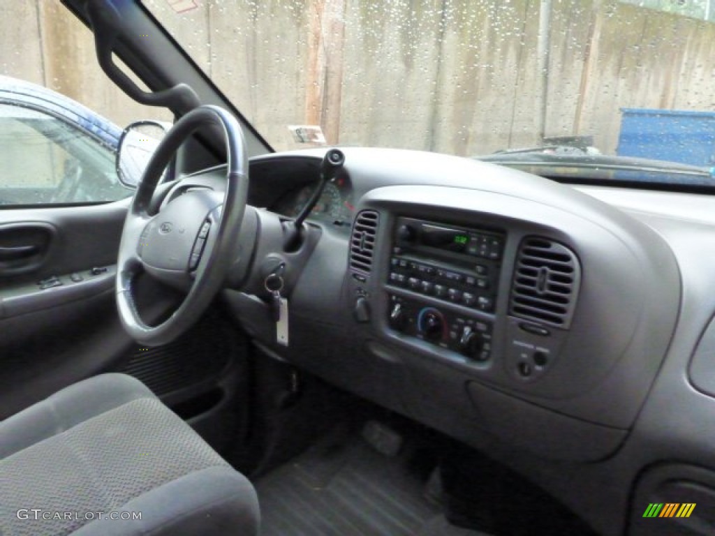 2001 F150 XLT SuperCab 4x4 - Island Blue Metallic / Medium Graphite photo #2