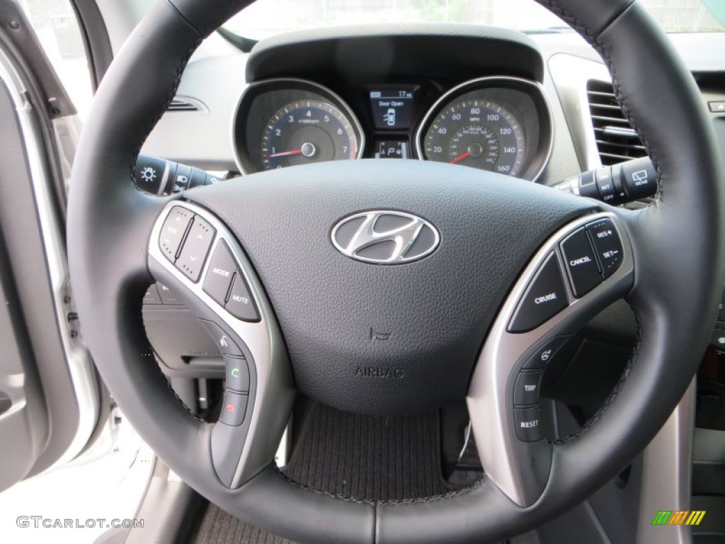 2013 Elantra GT - Shimmering Air Silver / Black photo #31