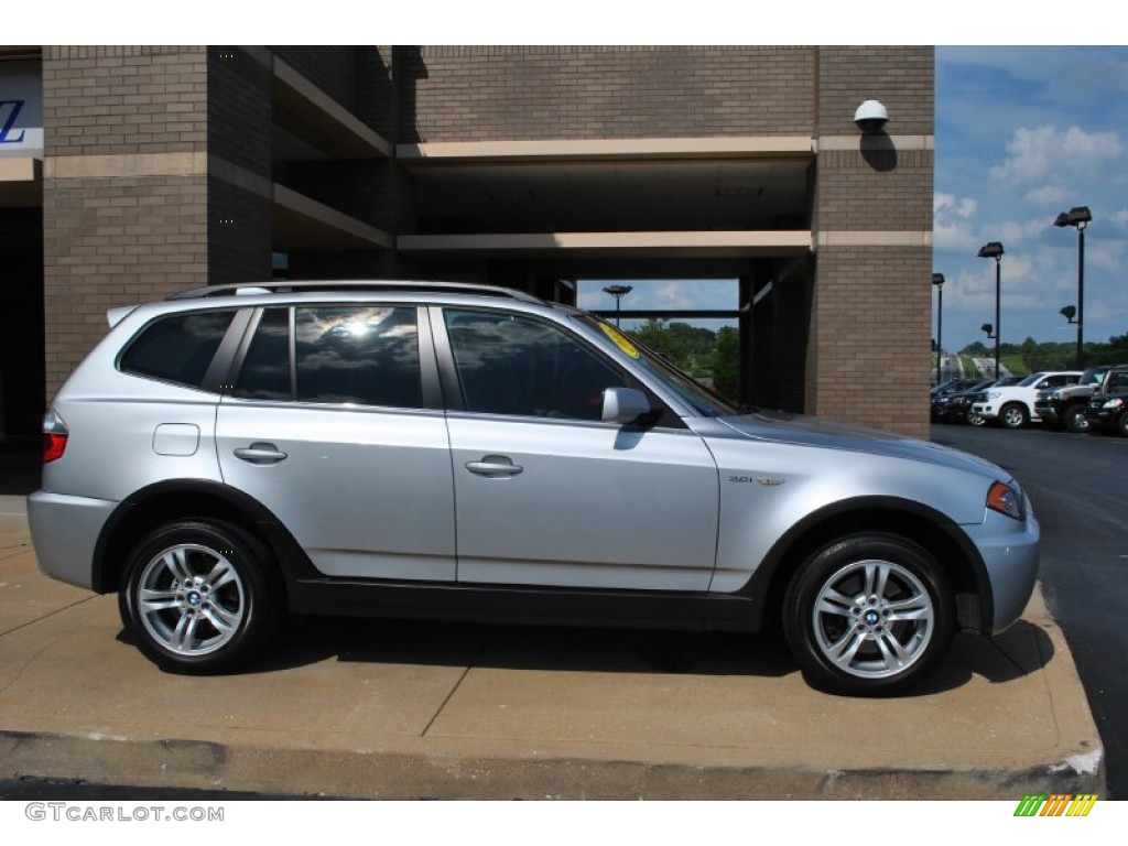 Titanium Silver Metallic 2006 BMW X3 3.0i Exterior Photo #81584343