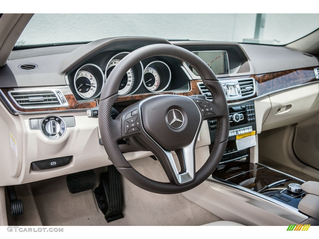 2014 Mercedes-Benz E 350 Sport Sedan Silk Beige/Espresso Brown Dashboard Photo #81584828