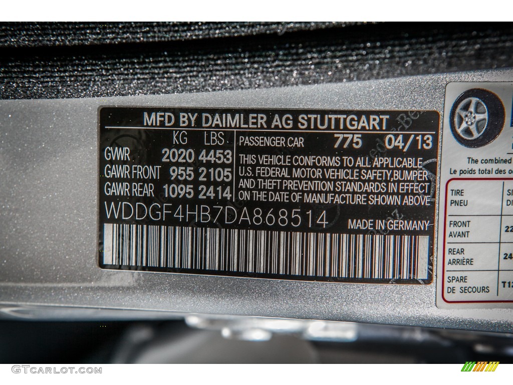 2013 C Color Code 775 for Iridium Silver Metallic Photo #81587427