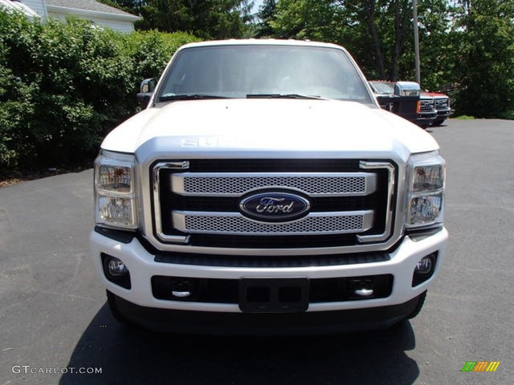 2013 F250 Super Duty King Ranch Crew Cab 4x4 - Oxford White / King Ranch Chaparral Leather/Black Trim photo #2