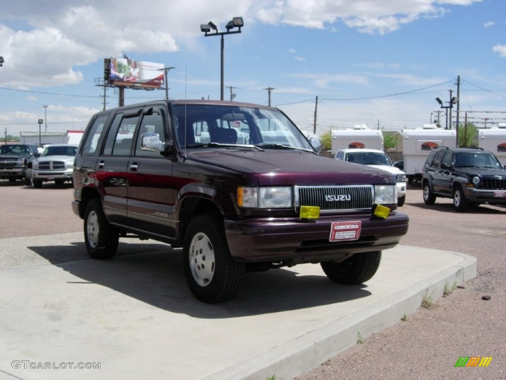 1994 Trooper LS 4x4 - Cranberry Red Pearl Metallic / Brown photo #12