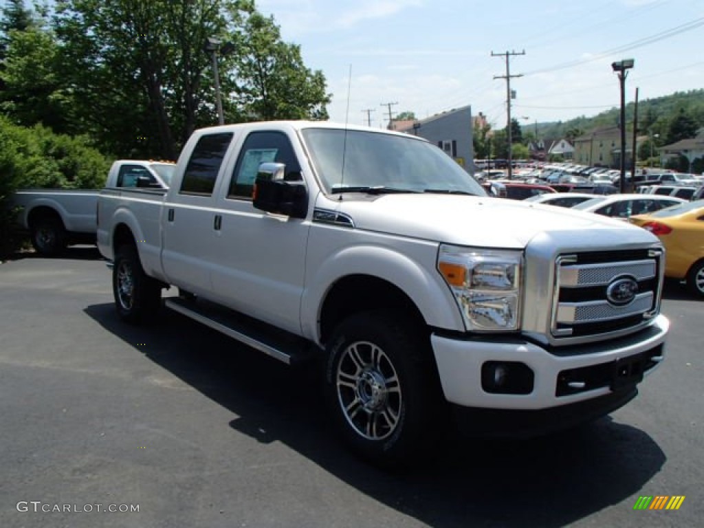 2013 F250 Super Duty King Ranch Crew Cab 4x4 - Oxford White / King Ranch Chaparral Leather/Black Trim photo #3