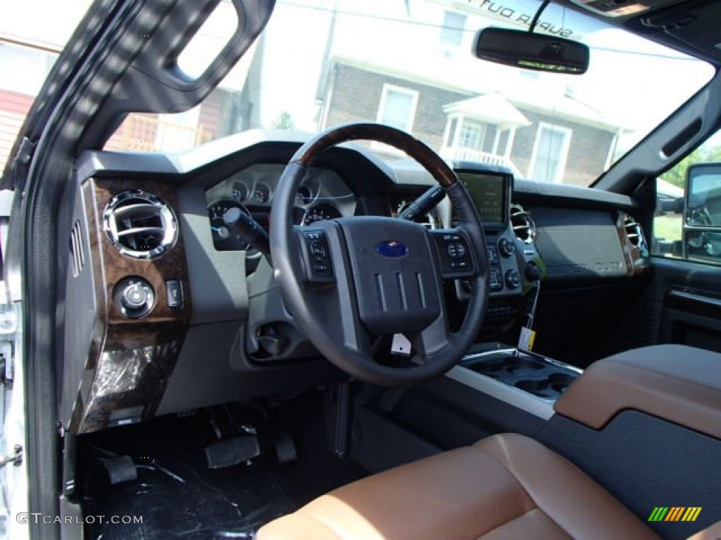2013 F250 Super Duty King Ranch Crew Cab 4x4 - Oxford White / King Ranch Chaparral Leather/Black Trim photo #10