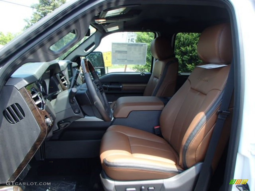 2013 F250 Super Duty King Ranch Crew Cab 4x4 - Oxford White / King Ranch Chaparral Leather/Black Trim photo #11