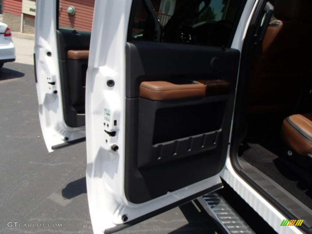 2013 F250 Super Duty King Ranch Crew Cab 4x4 - Oxford White / King Ranch Chaparral Leather/Black Trim photo #14