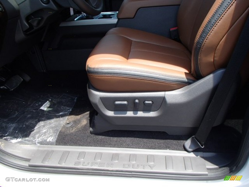 2013 F250 Super Duty King Ranch Crew Cab 4x4 - Oxford White / King Ranch Chaparral Leather/Black Trim photo #16
