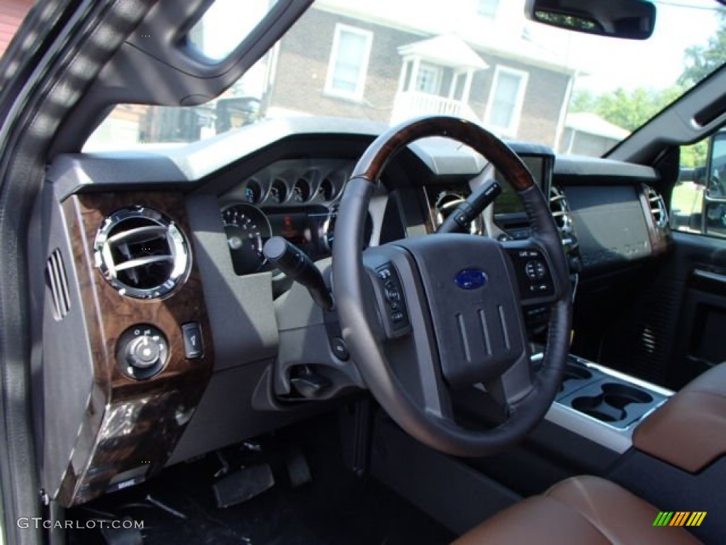 2013 F250 Super Duty King Ranch Crew Cab 4x4 - Oxford White / King Ranch Chaparral Leather/Black Trim photo #17