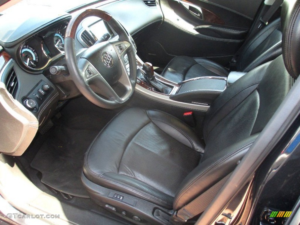 Ebony Interior 2010 Buick LaCrosse CXS Photo #81588054