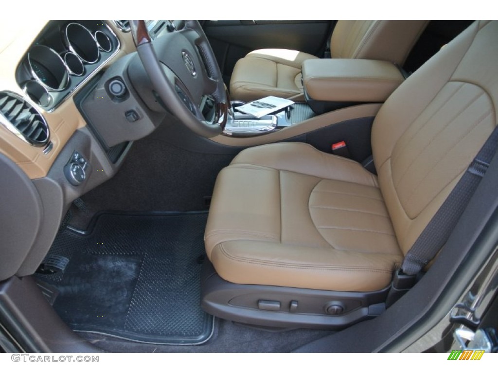 Choccachino Leather Interior 2013 Buick Enclave Premium AWD Photo #81588132