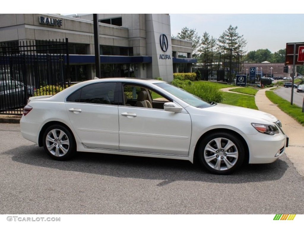 2009 RL 3.7 AWD Sedan - Alberta White Pearl / Parchment photo #4