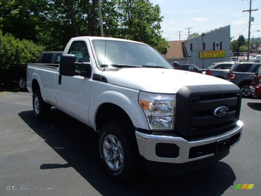 2013 F250 Super Duty XL Regular Cab 4x4 - Oxford White / Steel photo #3