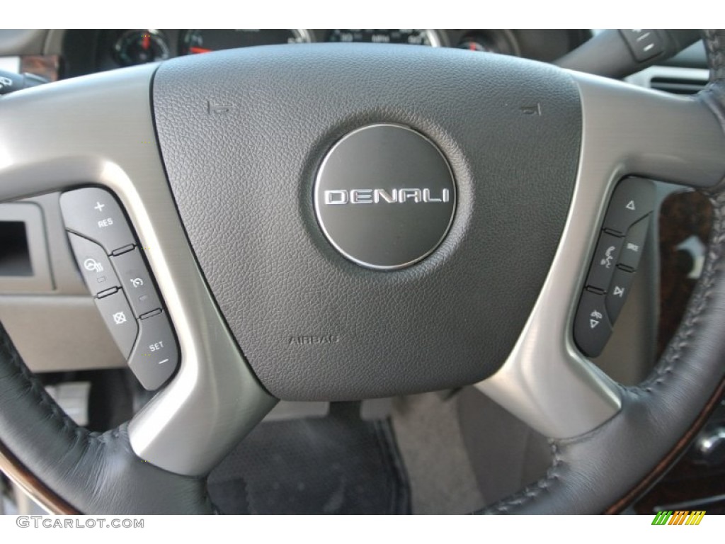 2013 GMC Yukon XL Denali AWD Ebony Steering Wheel Photo #81589218