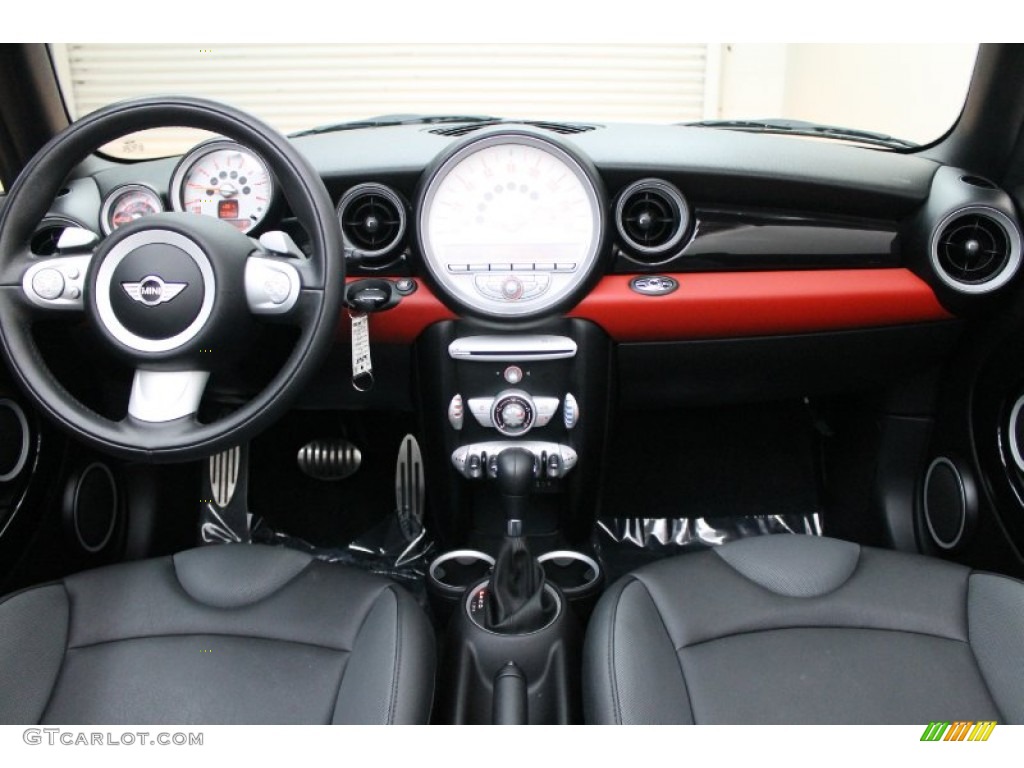 2010 Mini Cooper S Convertible Grey/Carbon Black Dashboard Photo #81589365