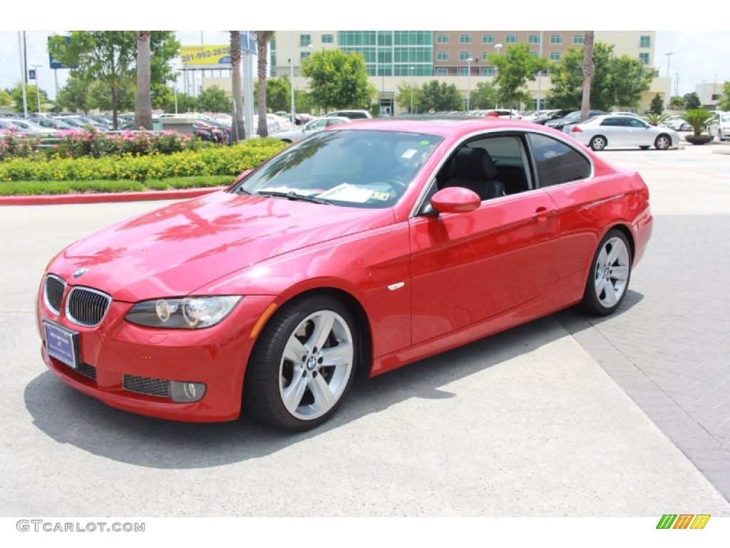 2007 3 Series 335i Coupe - Crimson Red / Black photo #2