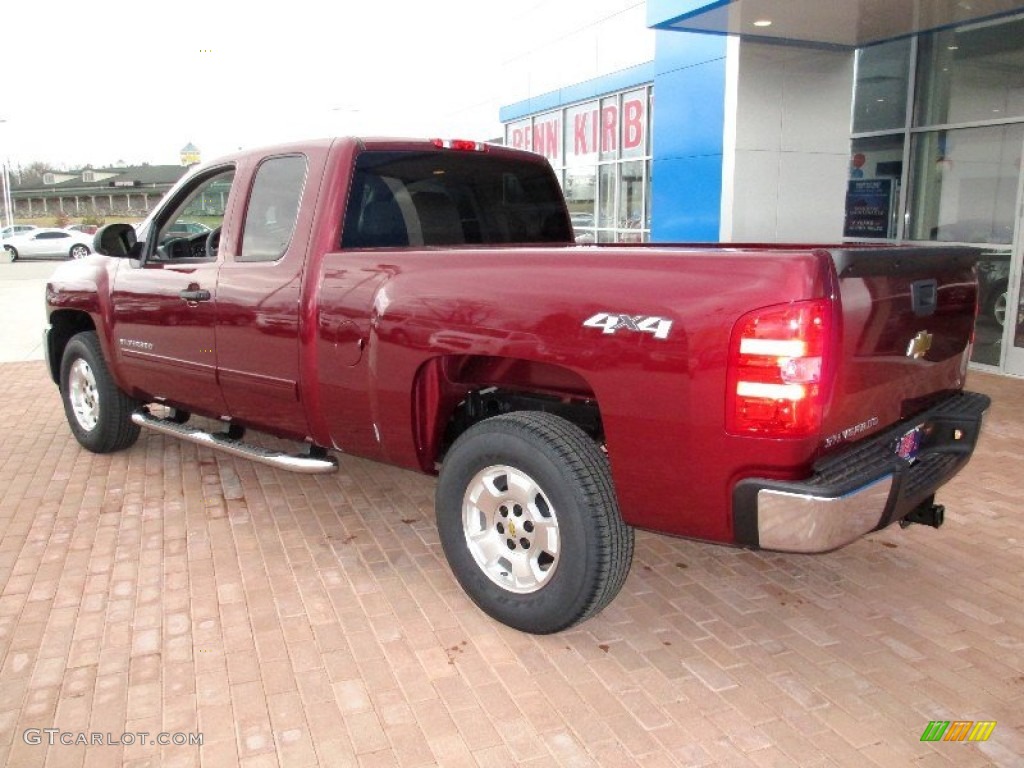 2013 Silverado 1500 LT Extended Cab 4x4 - Deep Ruby Metallic / Light Titanium/Dark Titanium photo #2