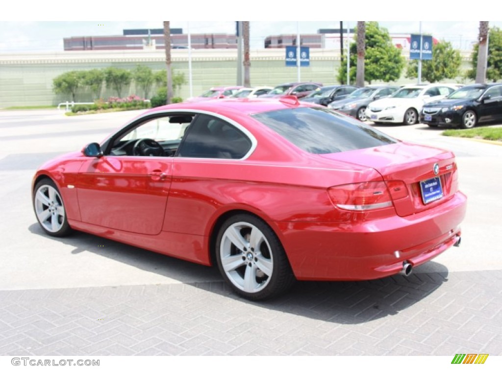 2007 3 Series 335i Coupe - Crimson Red / Black photo #7