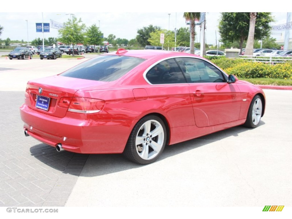 2007 3 Series 335i Coupe - Crimson Red / Black photo #8