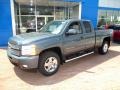 2013 Blue Granite Metallic Chevrolet Silverado 1500 LTZ Extended Cab 4x4  photo #10