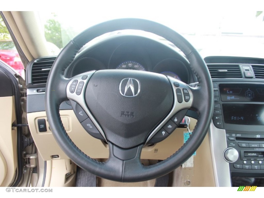 2008 Acura TL 3.2 Parchment Steering Wheel Photo #81591951