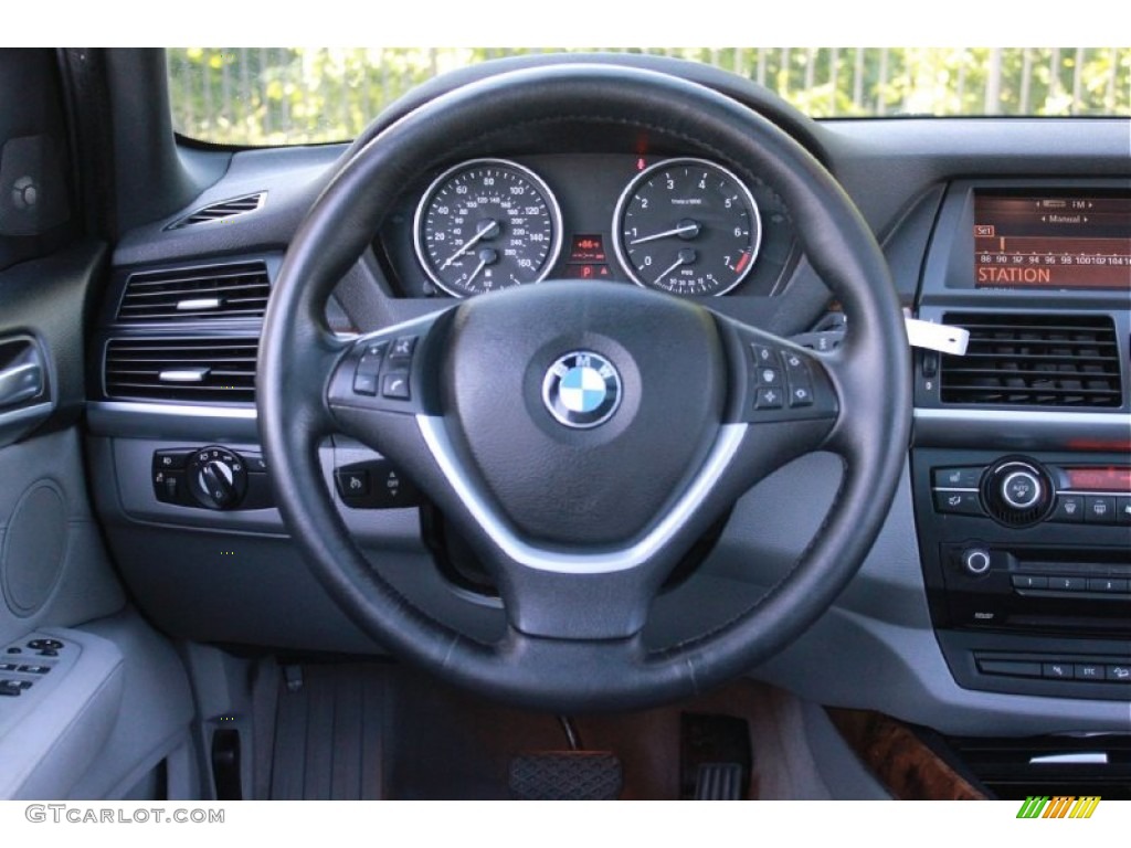 2007 BMW X5 4.8i Gray Steering Wheel Photo #81594698