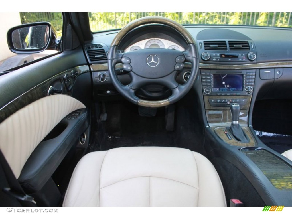 2007 Mercedes-Benz E 350 Sedan Black/Sahara Beige Dashboard Photo #81595262