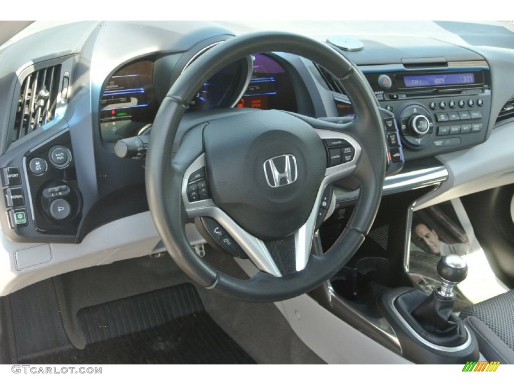 2011 Honda CR-Z EX Sport Hybrid Gray Fabric Dashboard Photo #81596012