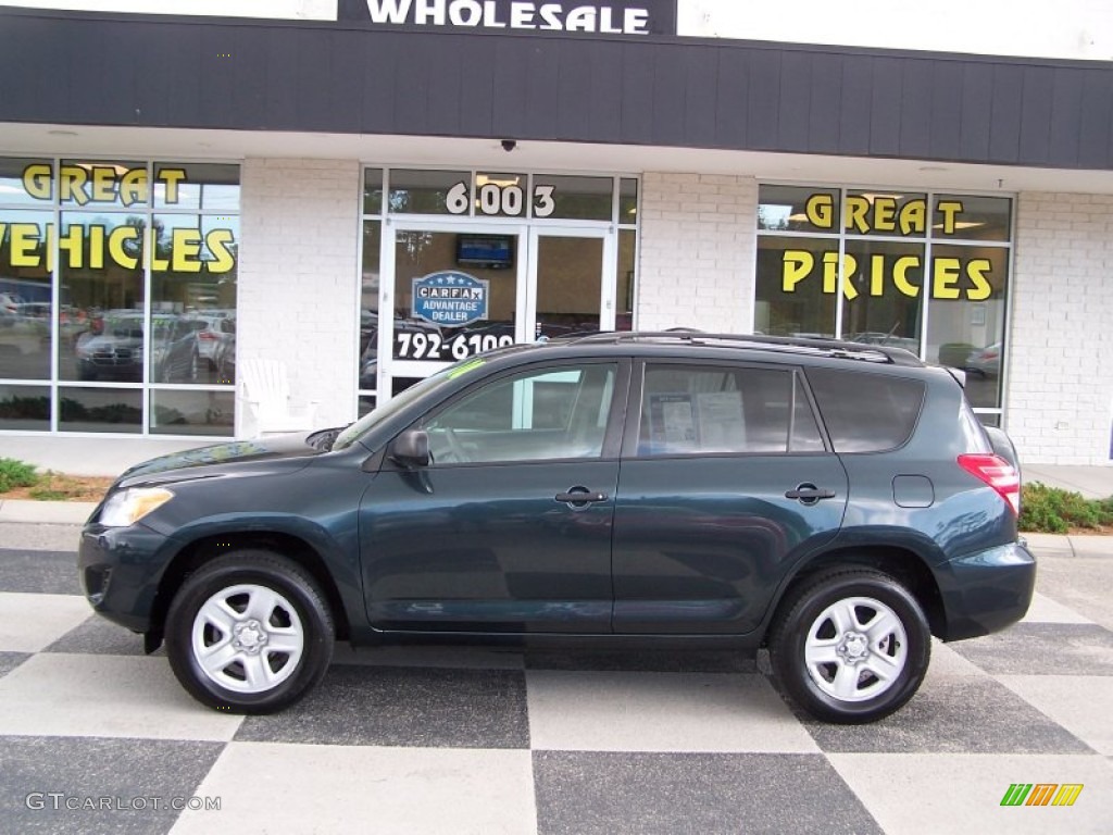 2010 RAV4 I4 4WD - Black Forest Pearl / Sand Beige photo #1