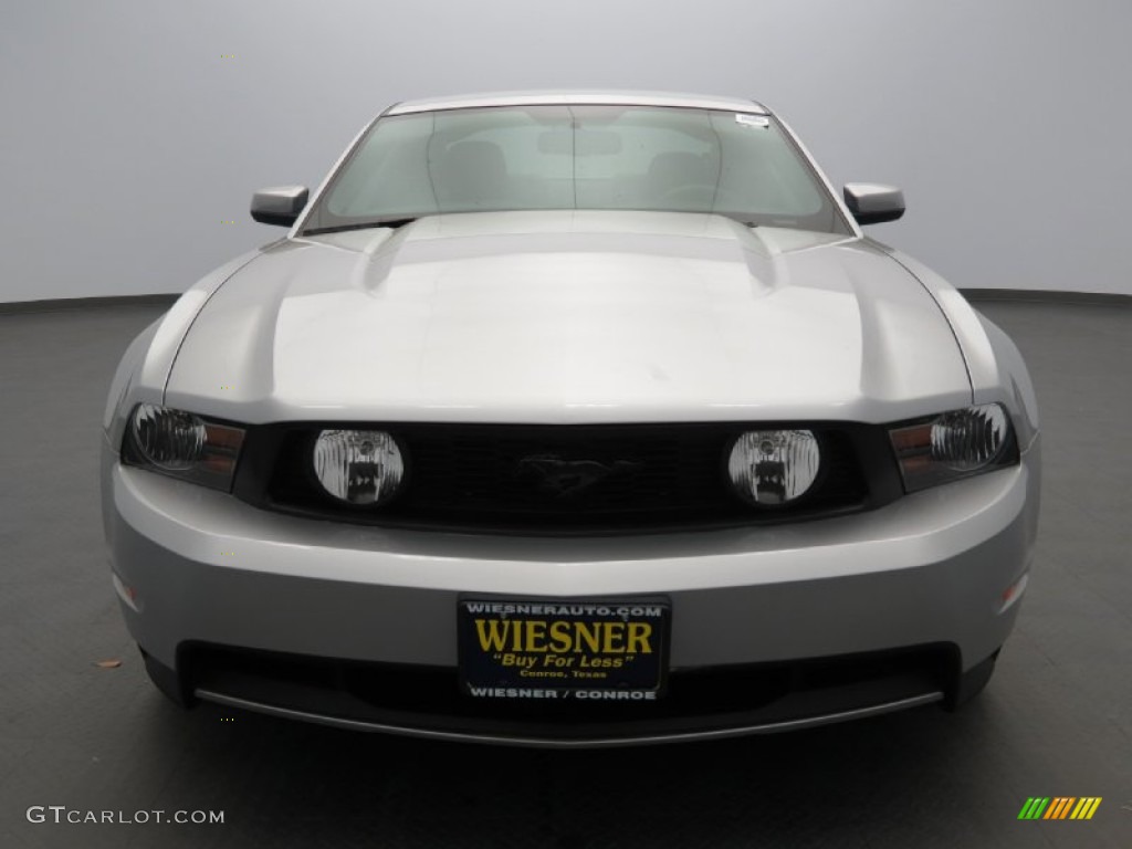 2010 Mustang GT Premium Coupe - Brilliant Silver Metallic / Charcoal Black/Cashmere photo #2