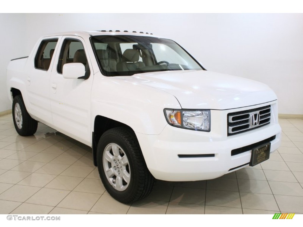 2007 Ridgeline RTL - White / Olive photo #1