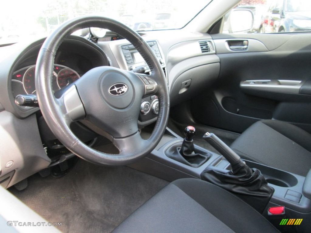 Carbon Black Interior 2008 Subaru Impreza WRX Wagon Photo #81602914