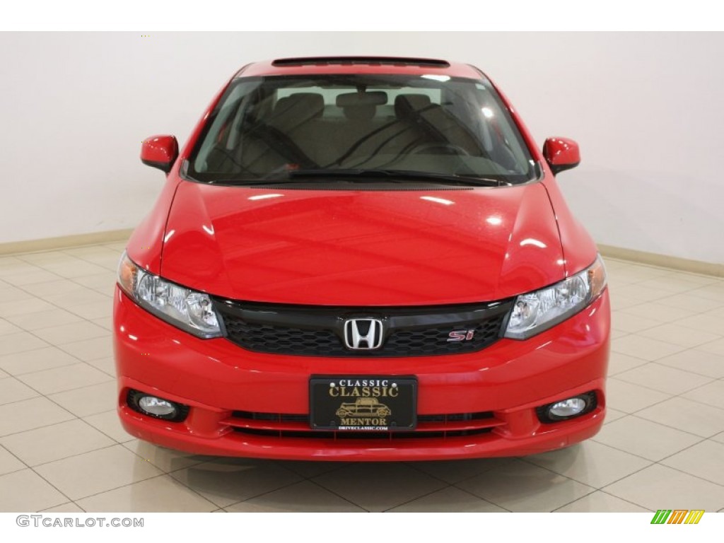 2012 Civic Si Sedan - Rallye Red / Black photo #2