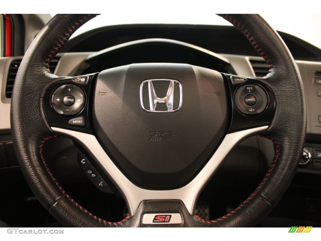 2012 Civic Si Sedan - Rallye Red / Black photo #9
