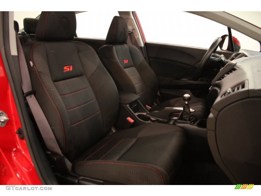 2012 Civic Si Sedan - Rallye Red / Black photo #10