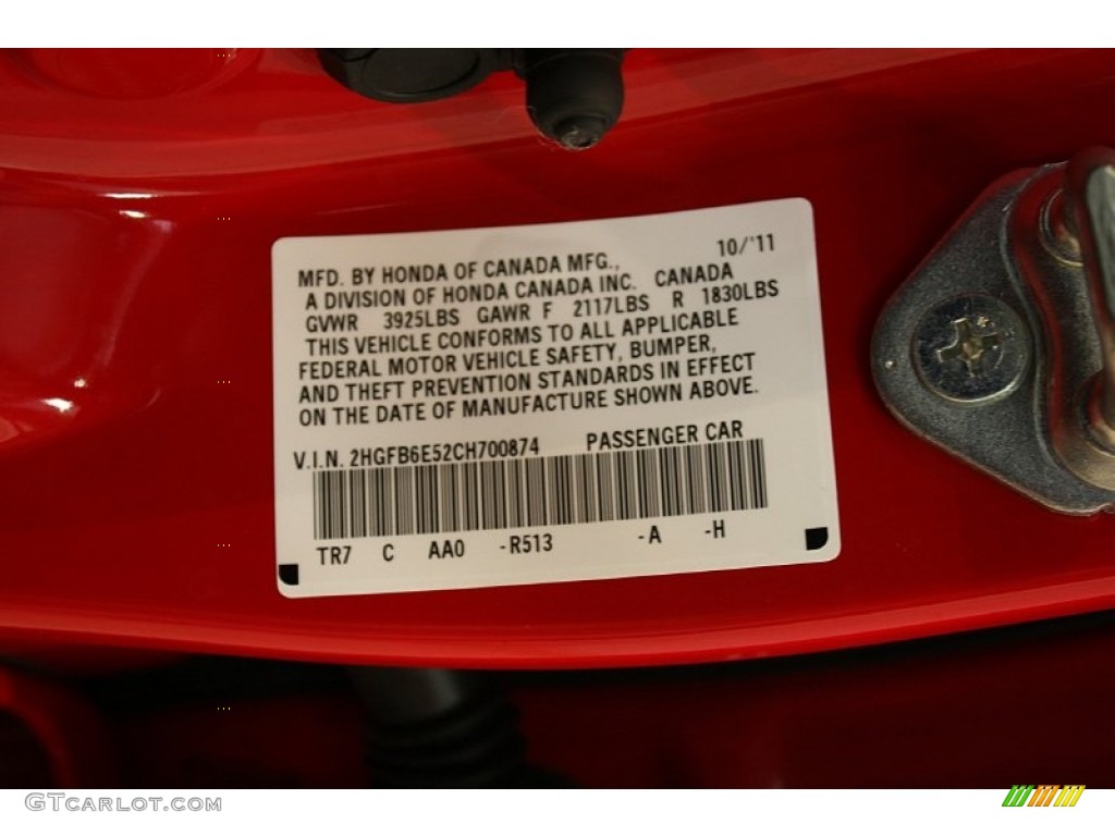 2012 Civic Si Sedan - Rallye Red / Black photo #16