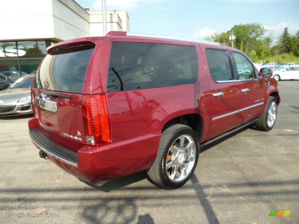 2007 Escalade ESV AWD - Red-E / Cocoa/Light Cashmere photo #6