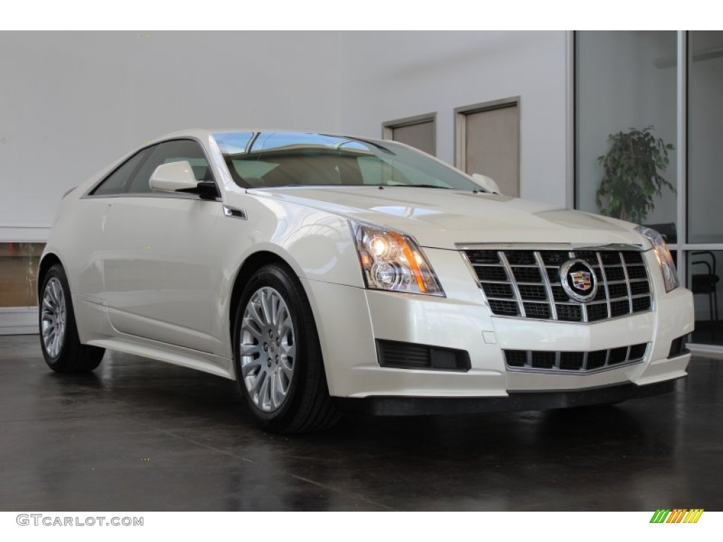 White Diamond Tricoat 2013 Cadillac CTS Coupe Exterior Photo #81607256