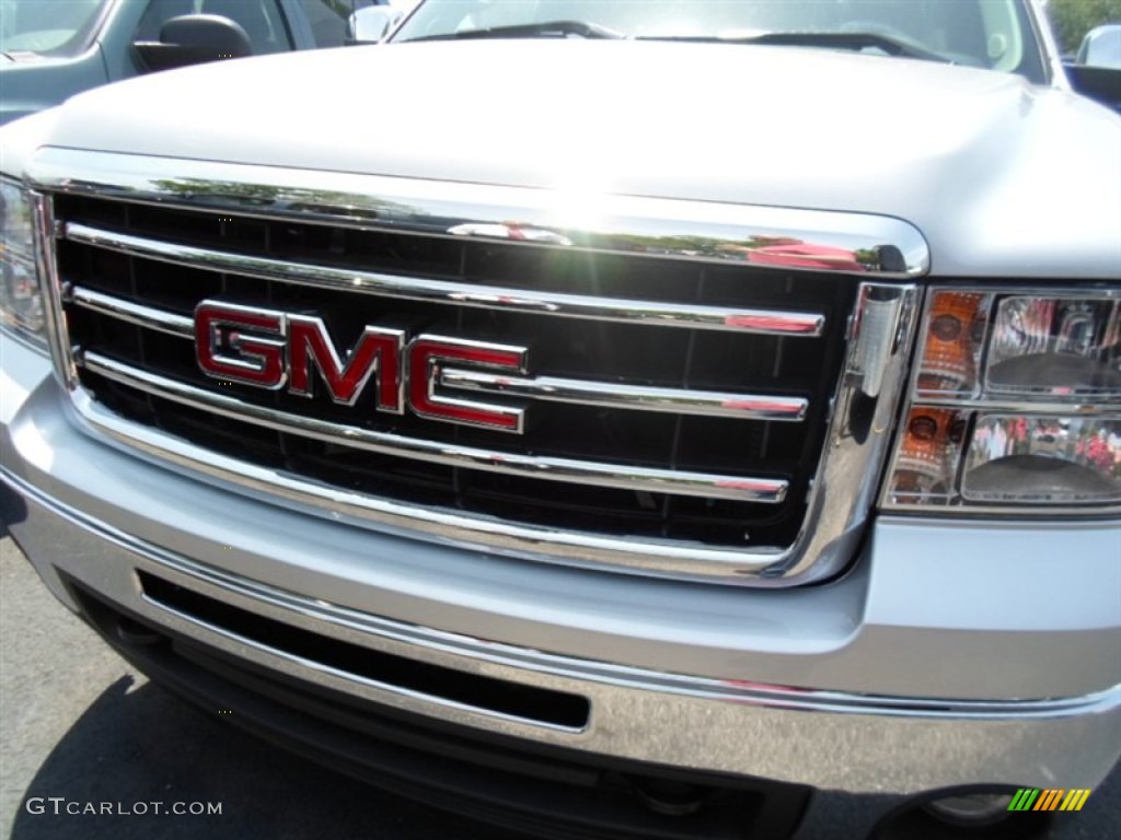 2013 Sierra 1500 SLE Extended Cab 4x4 - Quicksilver Metallic / Ebony photo #2