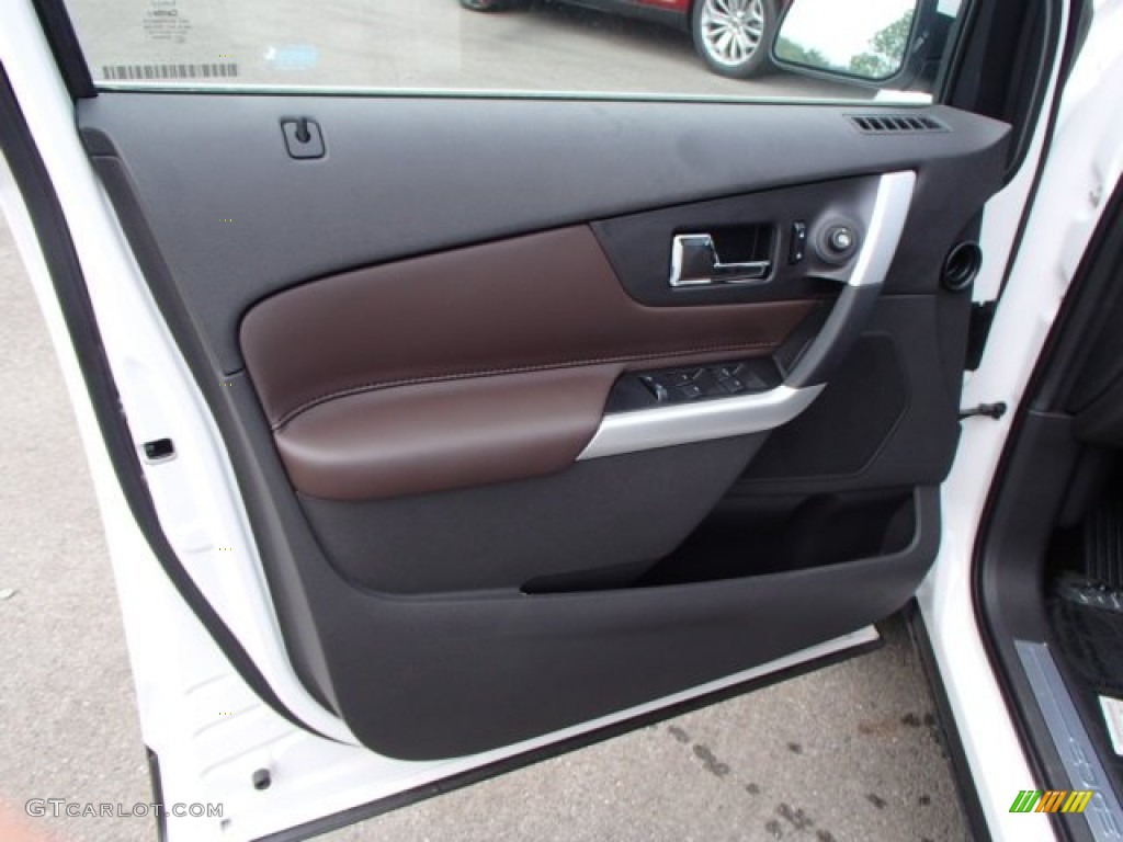 2013 Edge Limited AWD - White Platinum Tri-Coat / Sienna/Charcoal Black photo #12