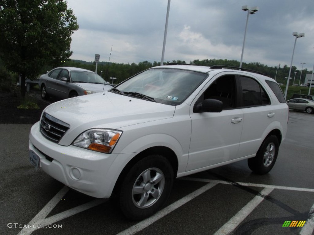 Clear White 2008 Kia Sorento LX 4x4 Exterior Photo #81609243