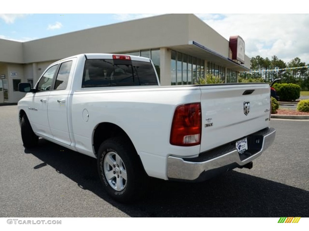 2011 Ram 1500 SLT Quad Cab 4x4 - Bright White / Dark Slate Gray/Medium Graystone photo #7