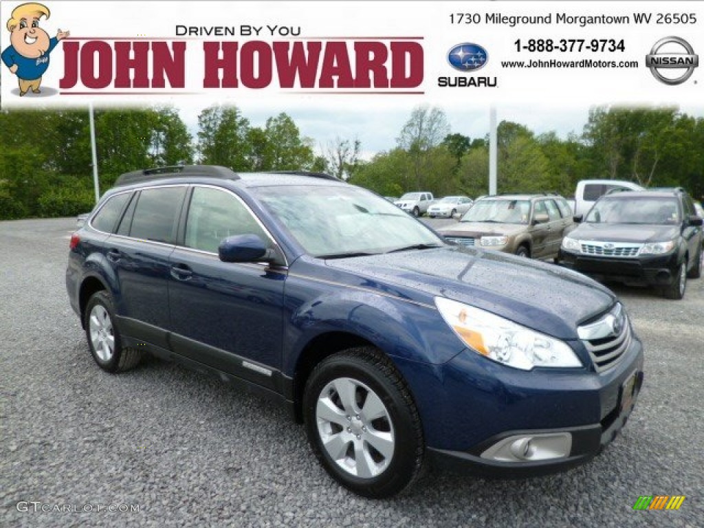 2011 Outback 2.5i Premium Wagon - Azurite Blue Pearl / Warm Ivory photo #1