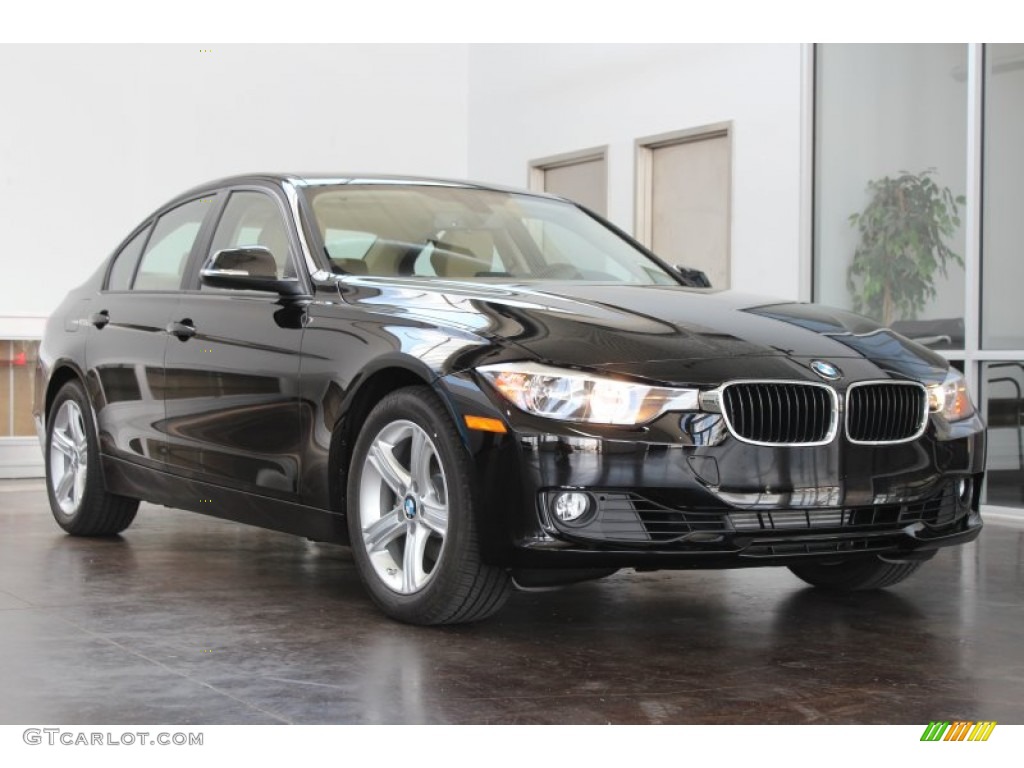2013 3 Series 328i Sedan - Jet Black / Venetian Beige photo #2