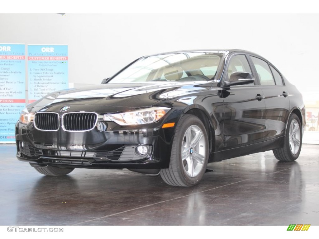 2013 3 Series 328i Sedan - Jet Black / Venetian Beige photo #3