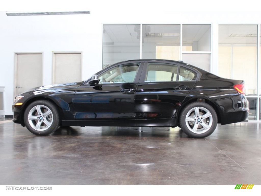2013 3 Series 328i Sedan - Jet Black / Venetian Beige photo #6