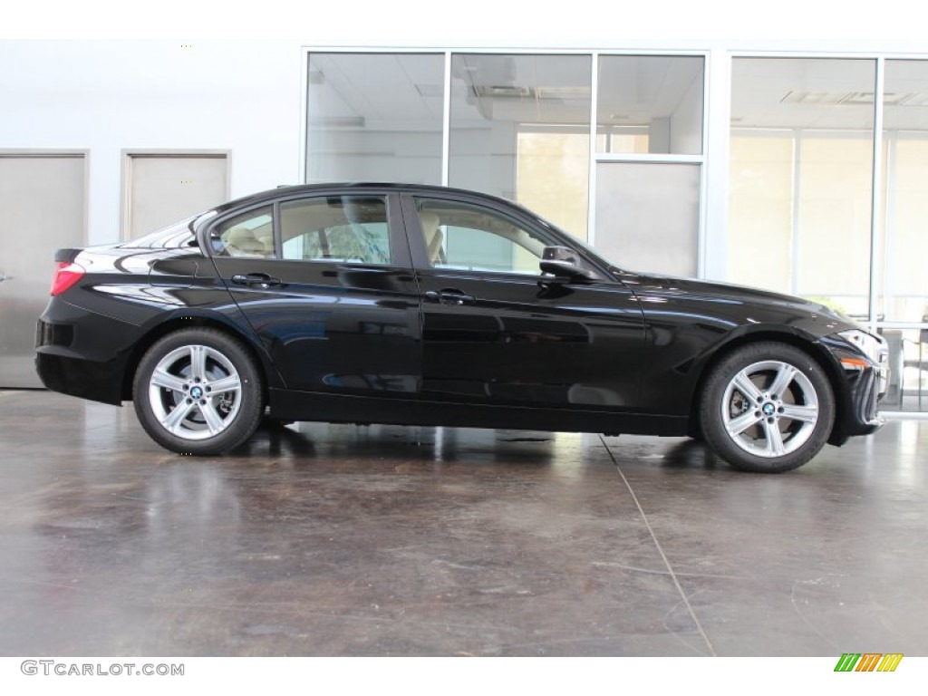 2013 3 Series 328i Sedan - Jet Black / Venetian Beige photo #7